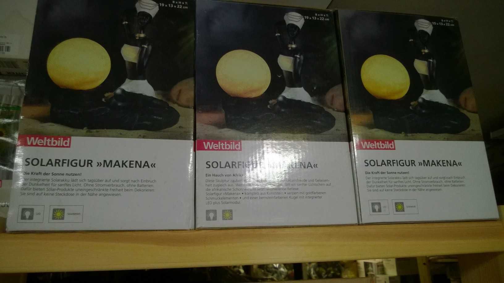 WYPRZEDAŻ Figurka SOLAR Afrykanka - Makena lampa