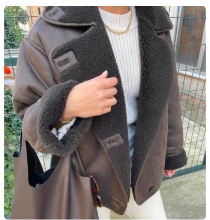 Дублянка  стильна  тренд  2025-2026  колір  Шоколад  демісезон