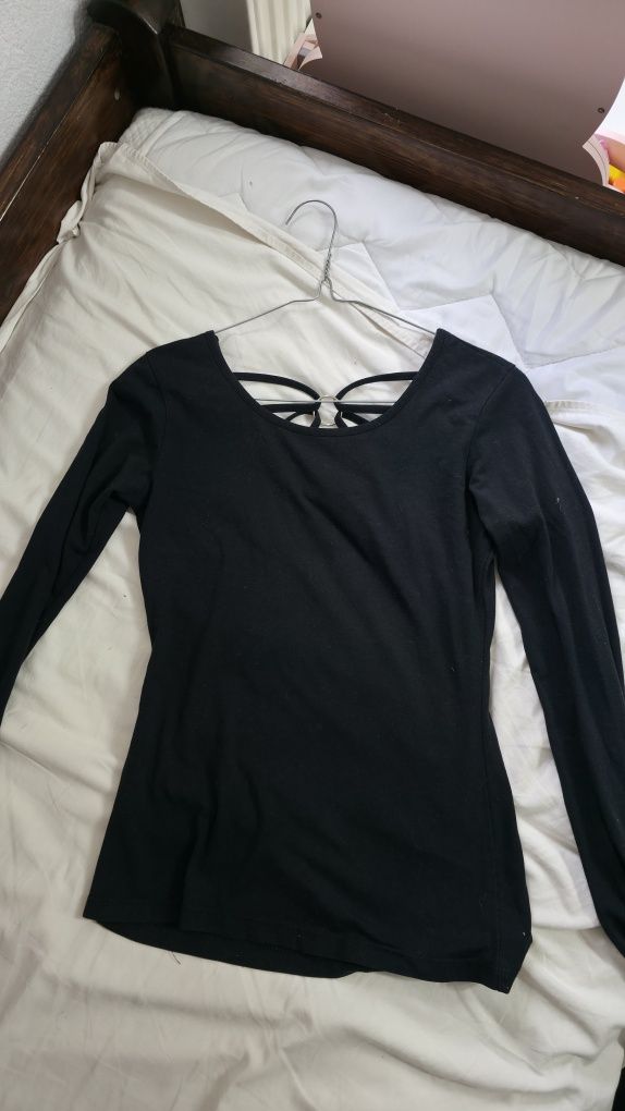 Czarna dopasowana bluzka basic y2k alternative  emo
