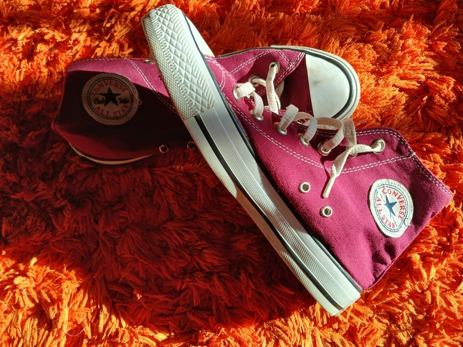 Okazja Converse All Star bordowe trampki roz 38,5 stan  jak nowe