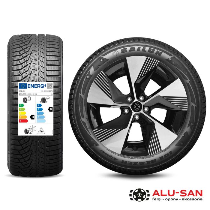 Nowe koła zimowe 18" Renault Symbioz Arkana Megane Captur 235/55R18