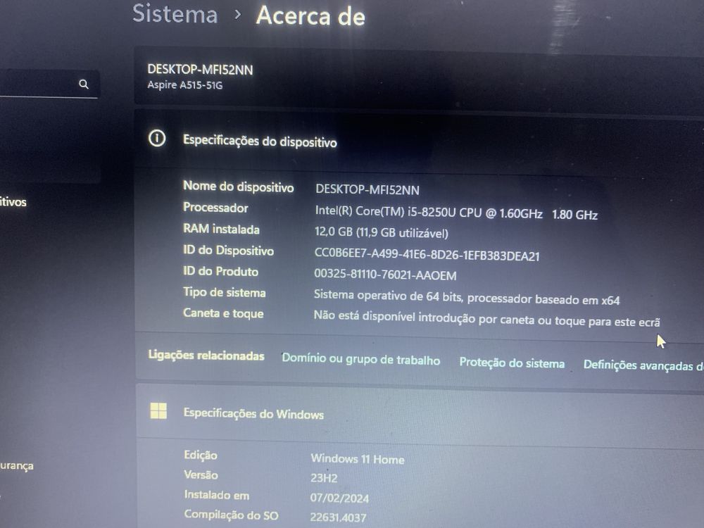 Portatil acer como novo