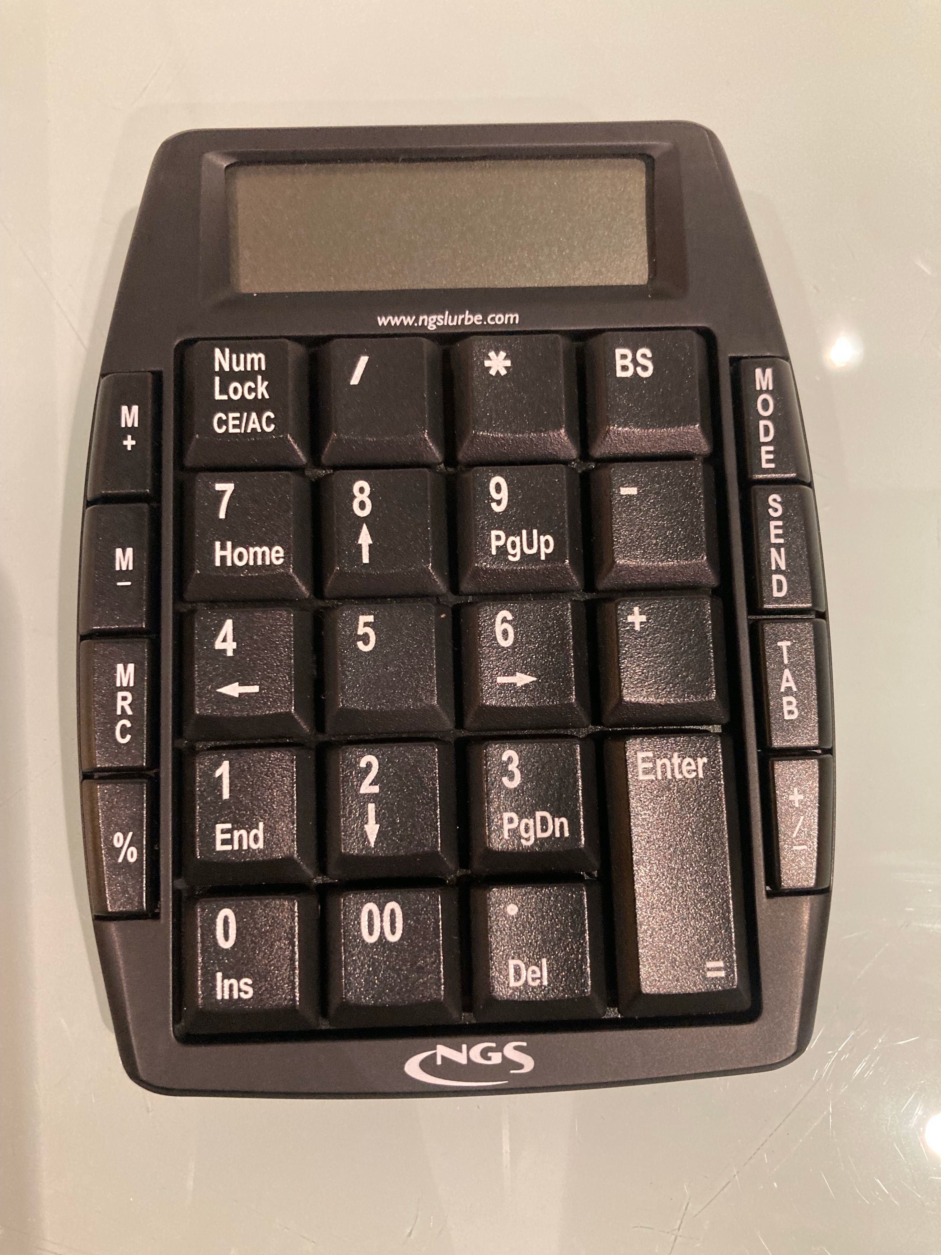 Teclado numerico com usb extensível NGS