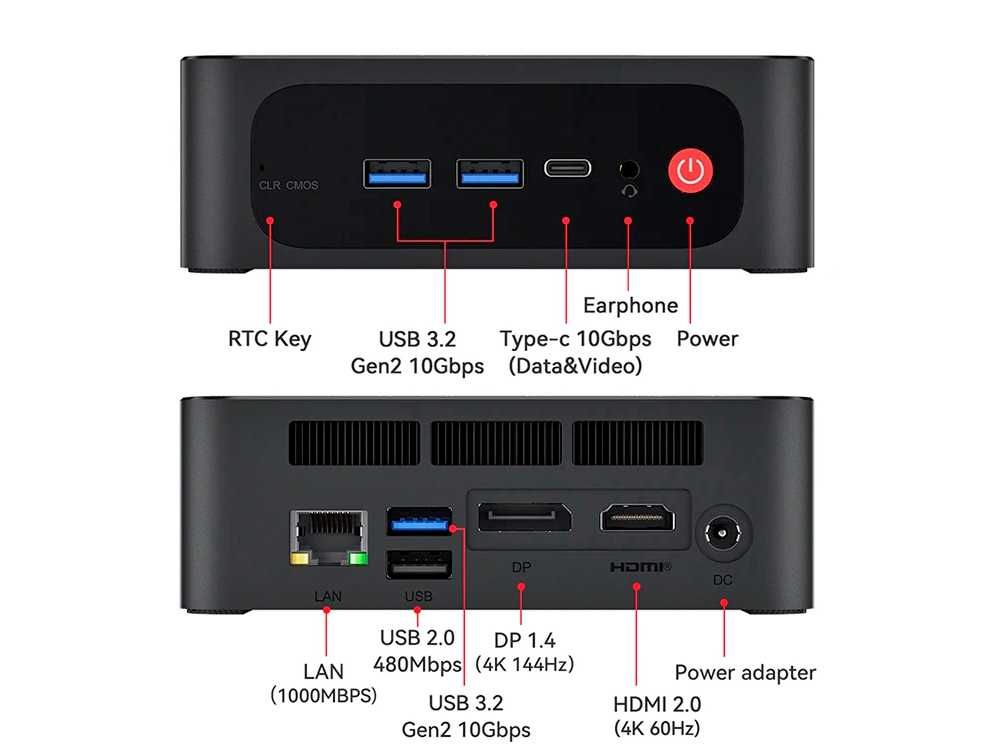 Mini PC Beelink SER5 MAX Ryzen7 5800H 32Gb DDR4 1Tb NVMe