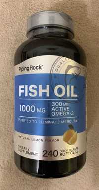Риб'ячий жир, Омега-3 1000 мг, 240 капсул, США.