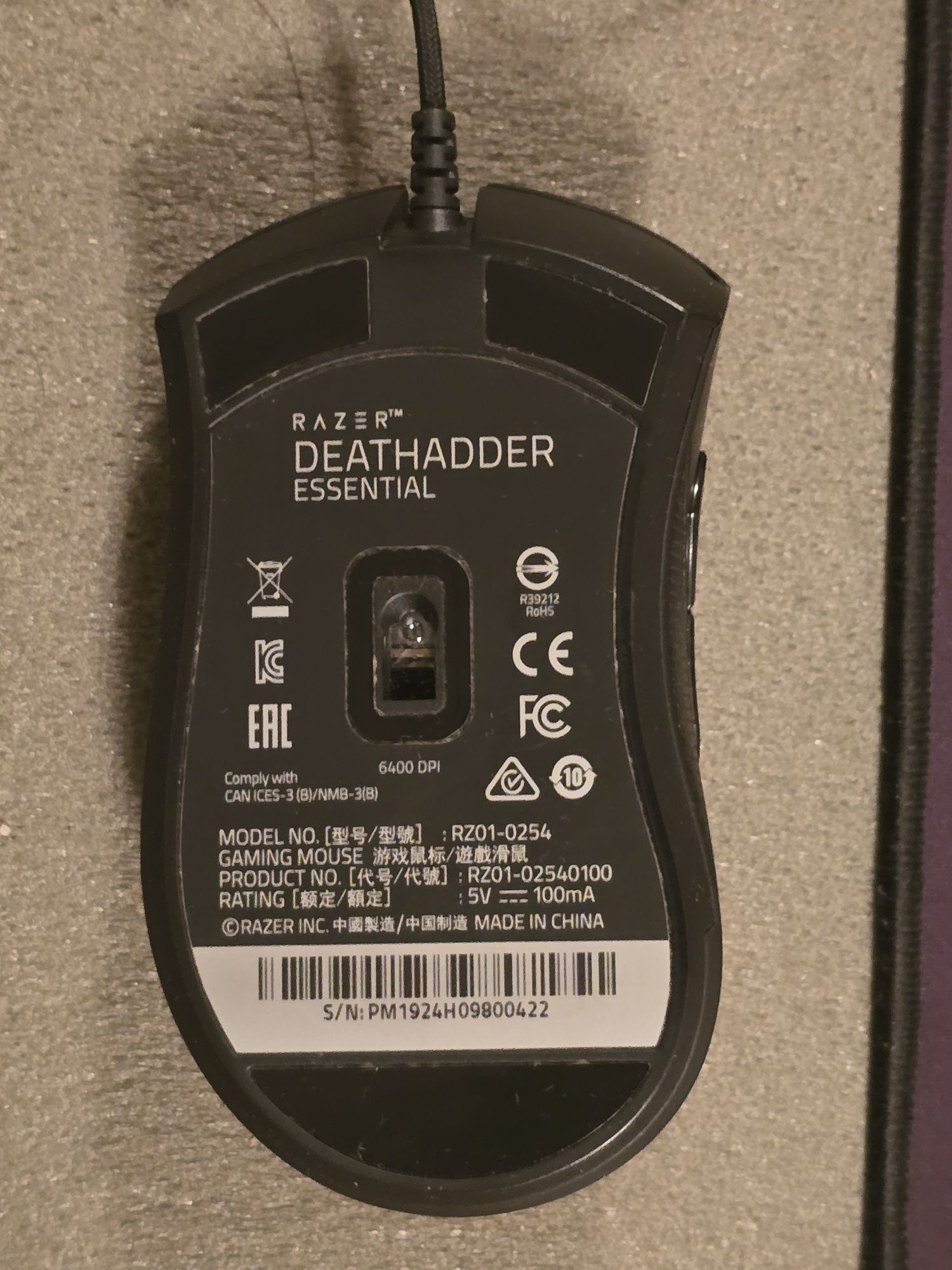 Оригінал ігрова миша Razer Deathadder стан майже новий