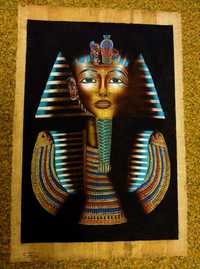 Папирус "Золотая маска фараона Тутанхамона"(Египет) Оригинал!