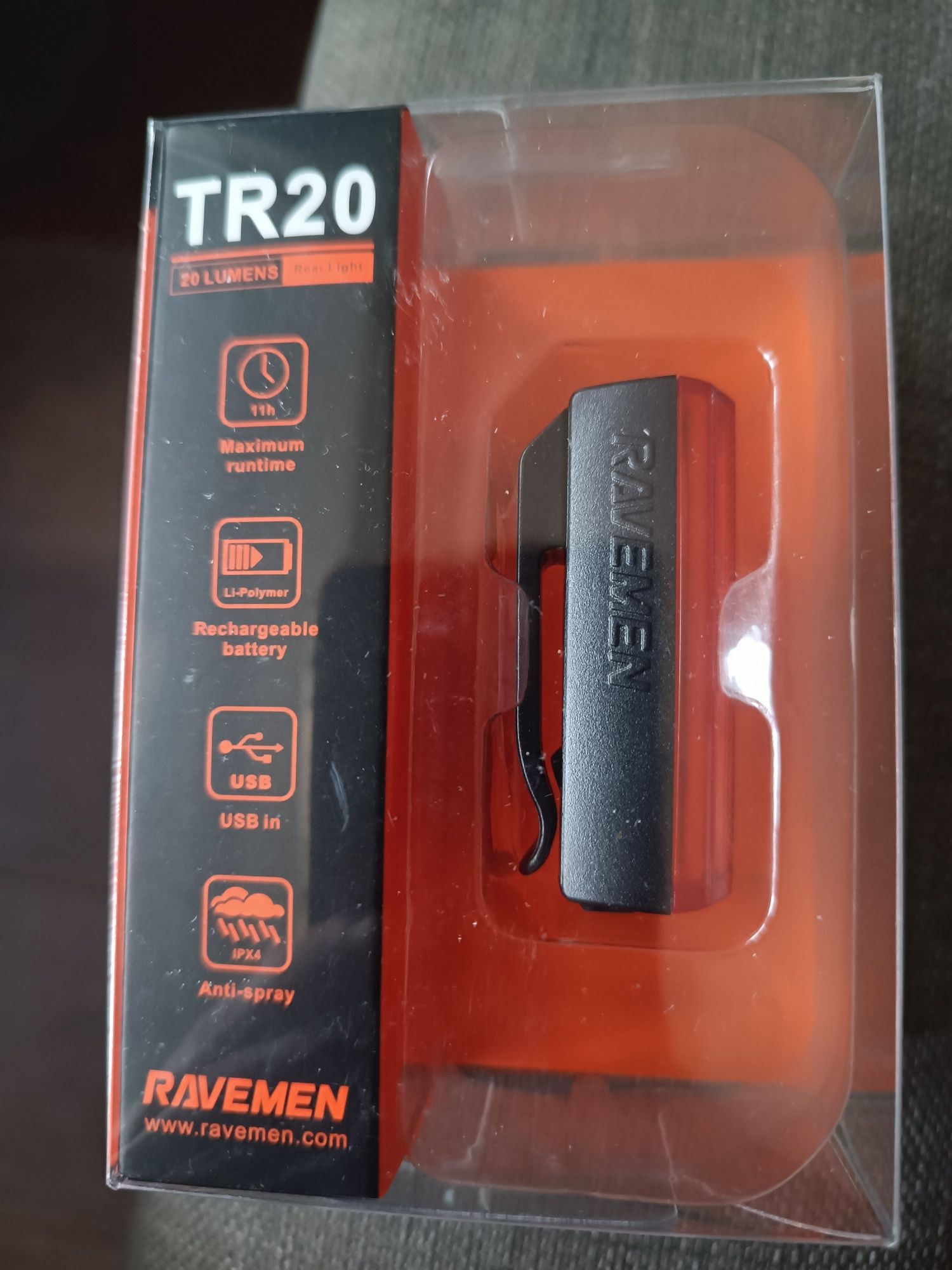 Luz bicicleta traseira ravena tr20