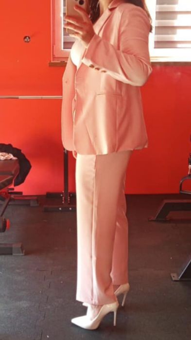 Garnitur damski pastelowy róż XL