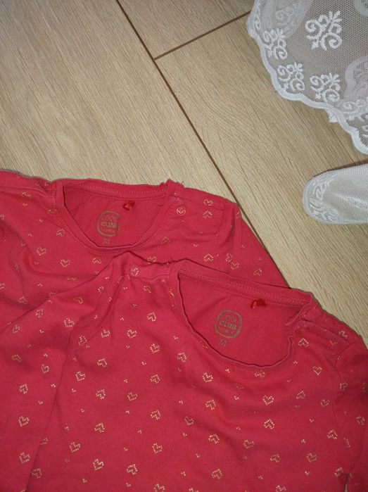 sukienki dla bliźniaczek rozmiar 74 cm