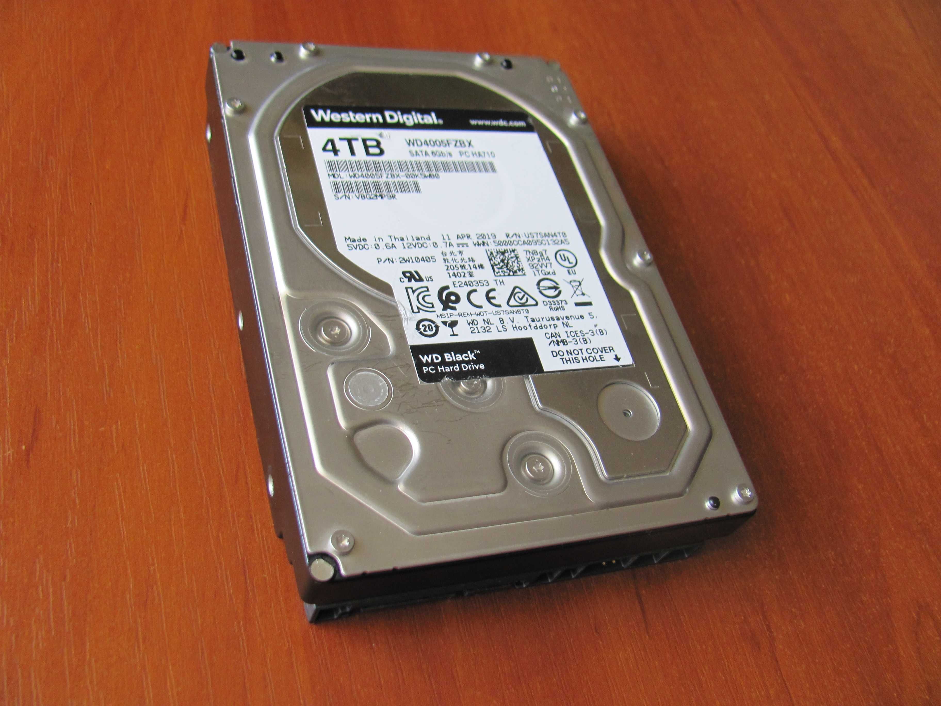 Жорсткий диск WD Black 4TB 7200rpm 256MB WD4005FZBX 3.5" SATA 3