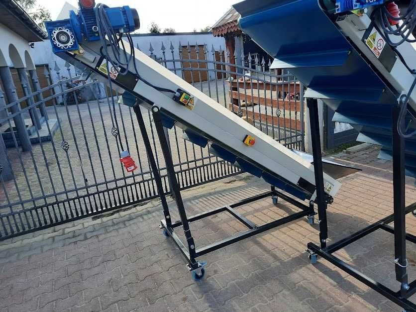 Przenośnik Taśmowy wznoszący 2m x 0,5 m