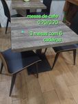 Mesas madeira cafe