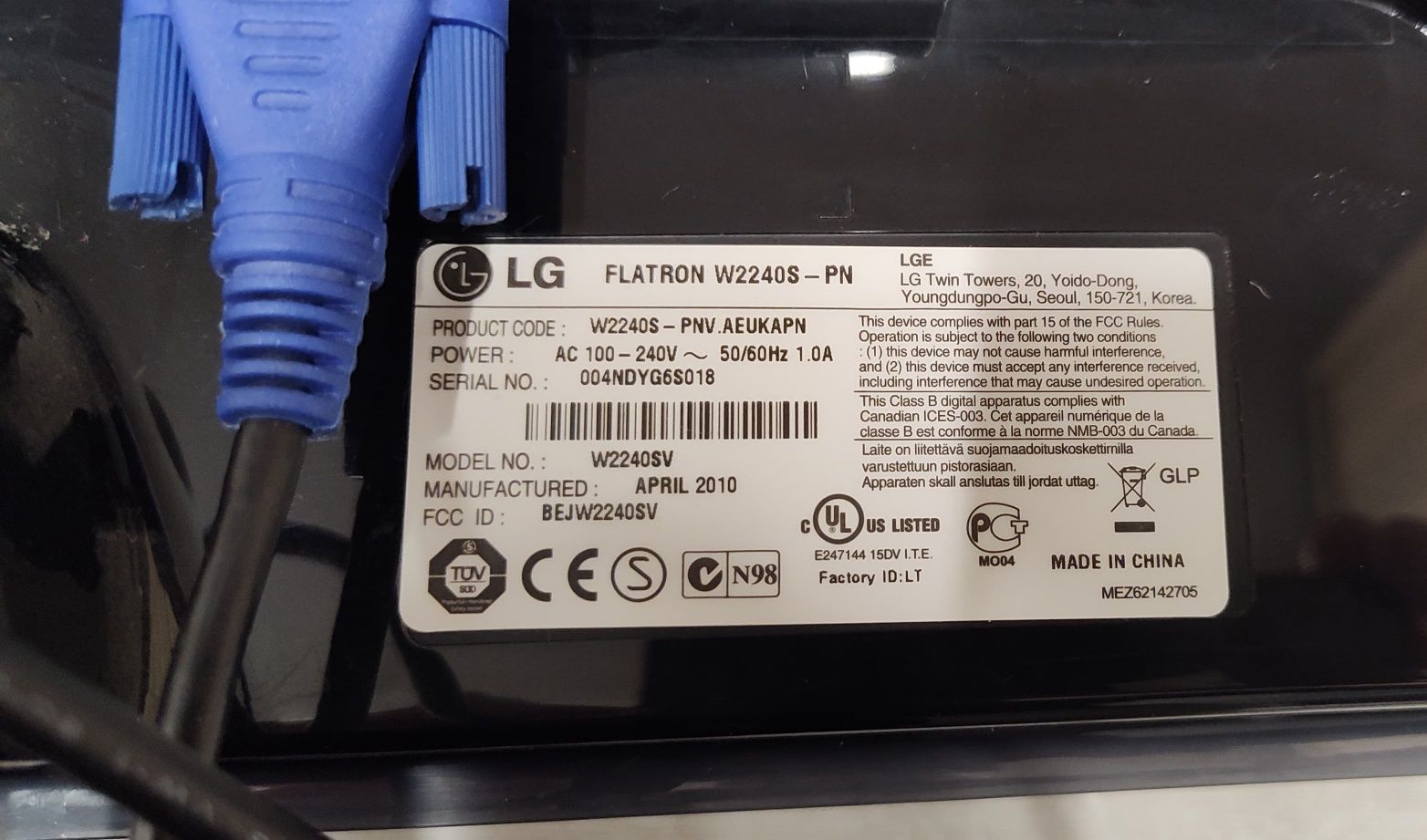 LG flatron 20 cali stan bdb