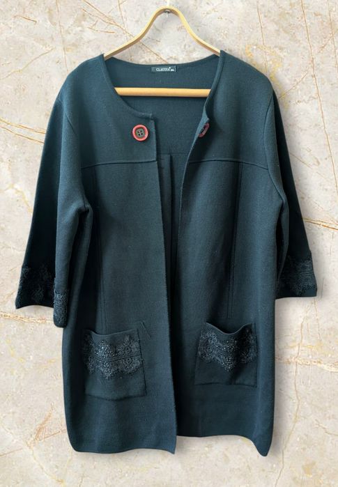 Вишуканий кардиган з мереживом