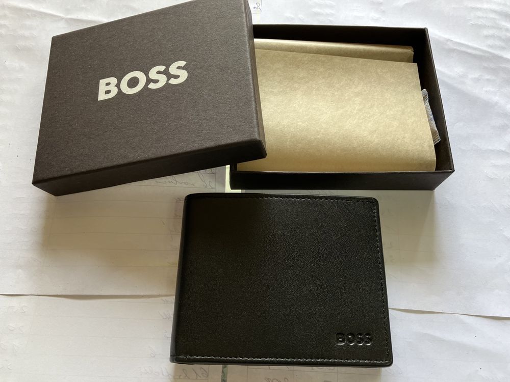 Hugo Boss skorzany męski portfel Nowy Okazja