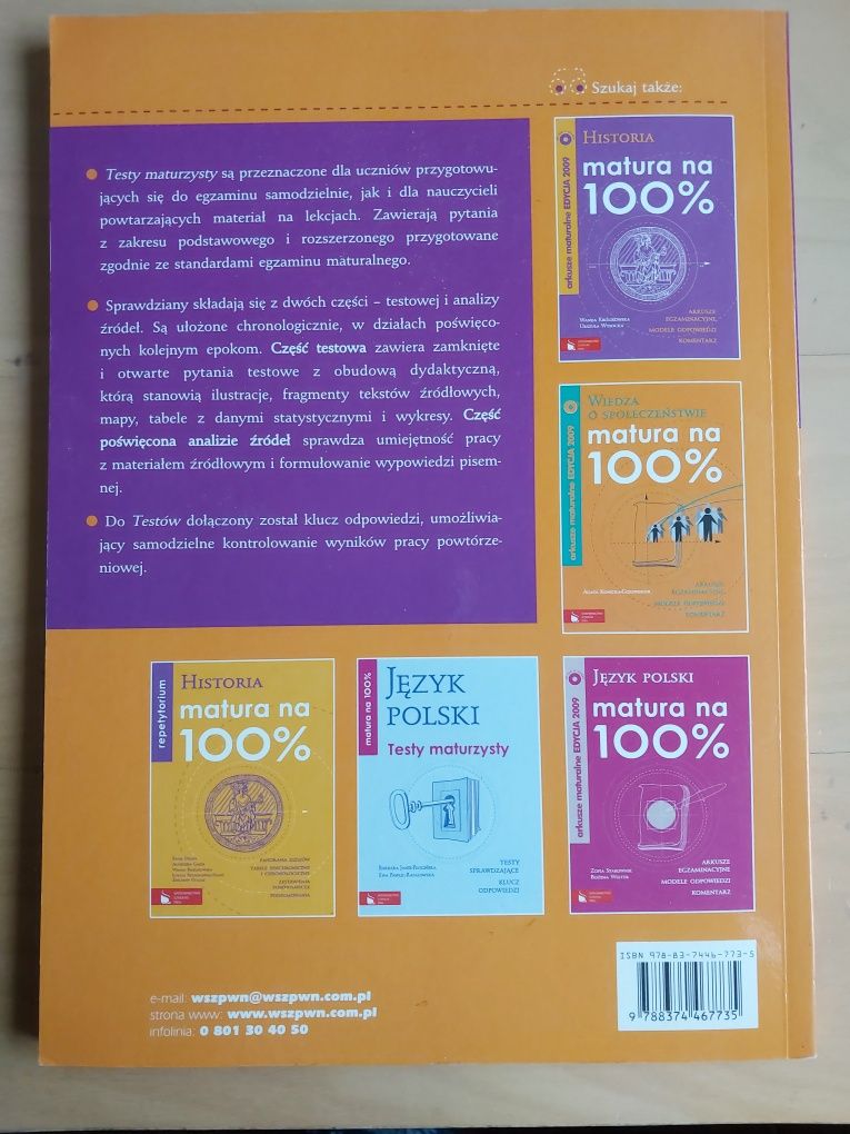 VINTAGE! Matura na 100%. Historia. Testy maturzysty.