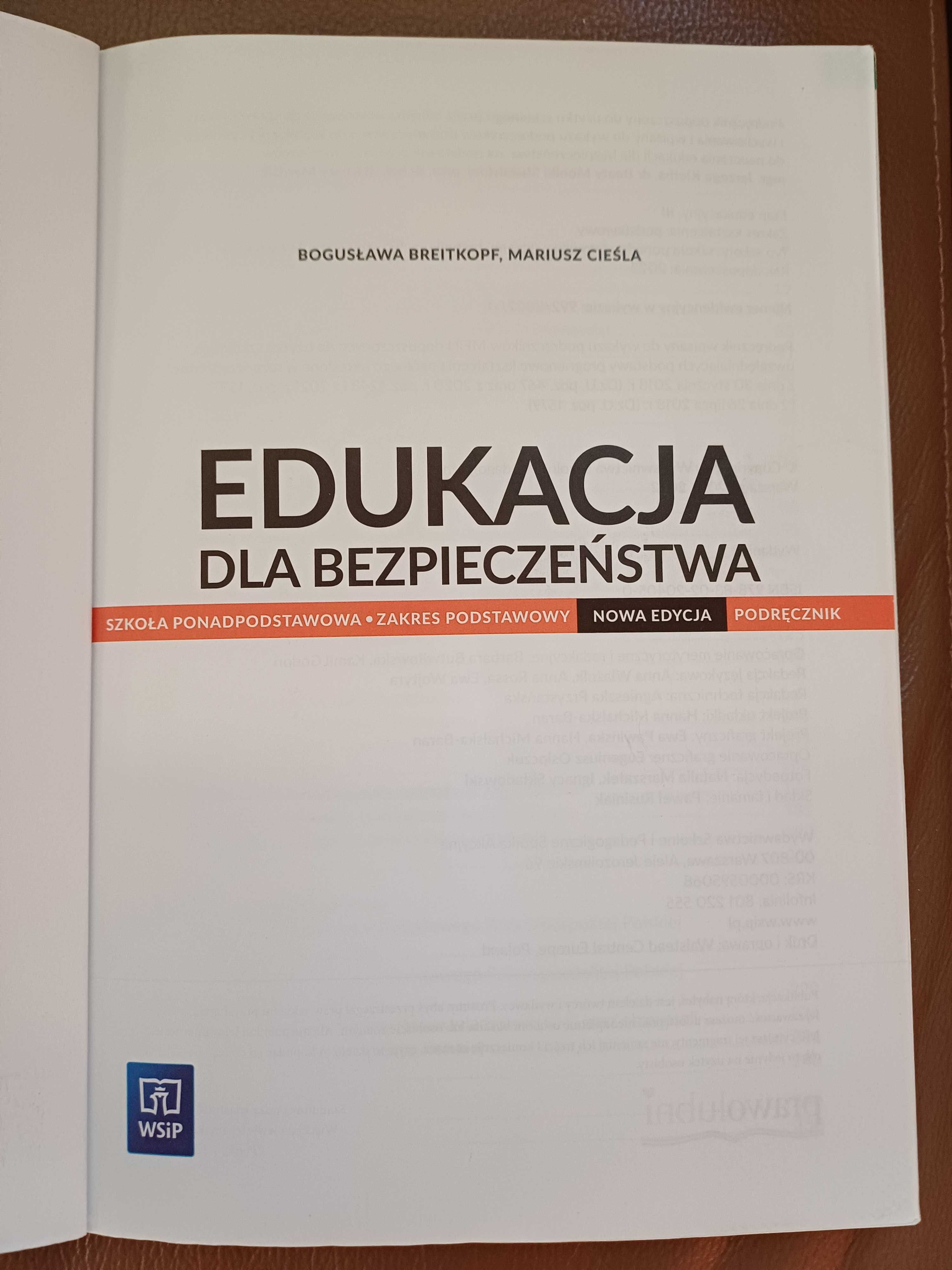 Edukacja dla bezpieczeństwa. Podręcznik. Klasa 1. Zakres podstawowy.