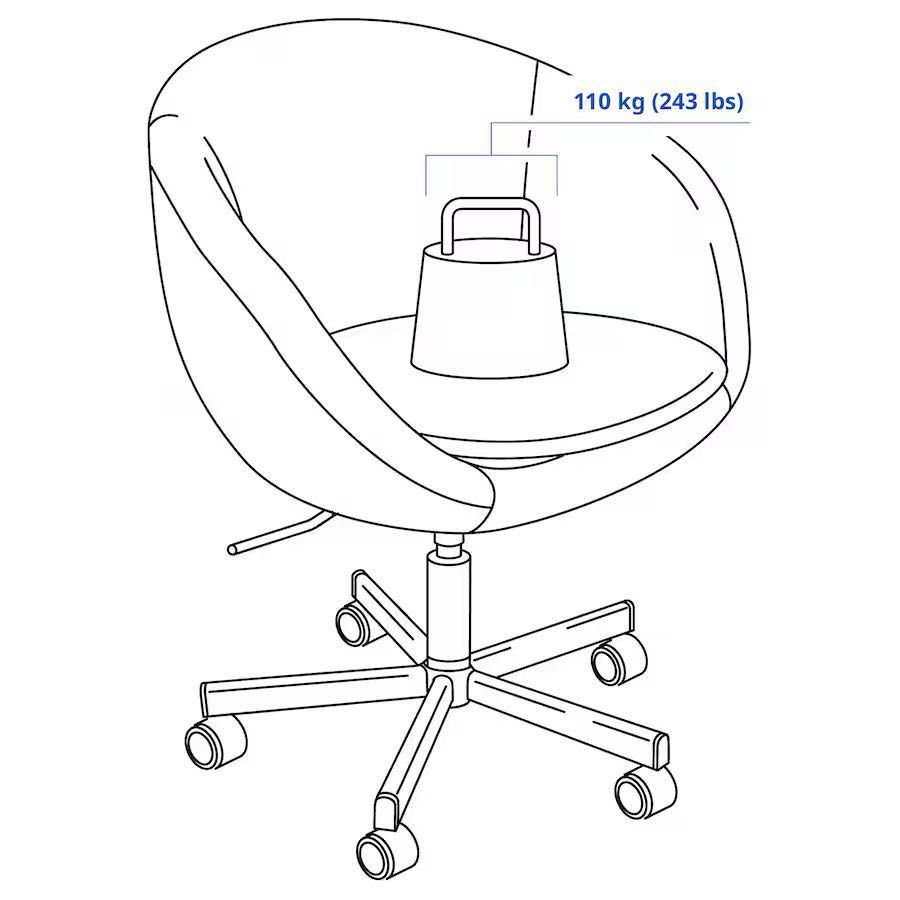 Ikea SKRUVSTA cadeira de mesa preta