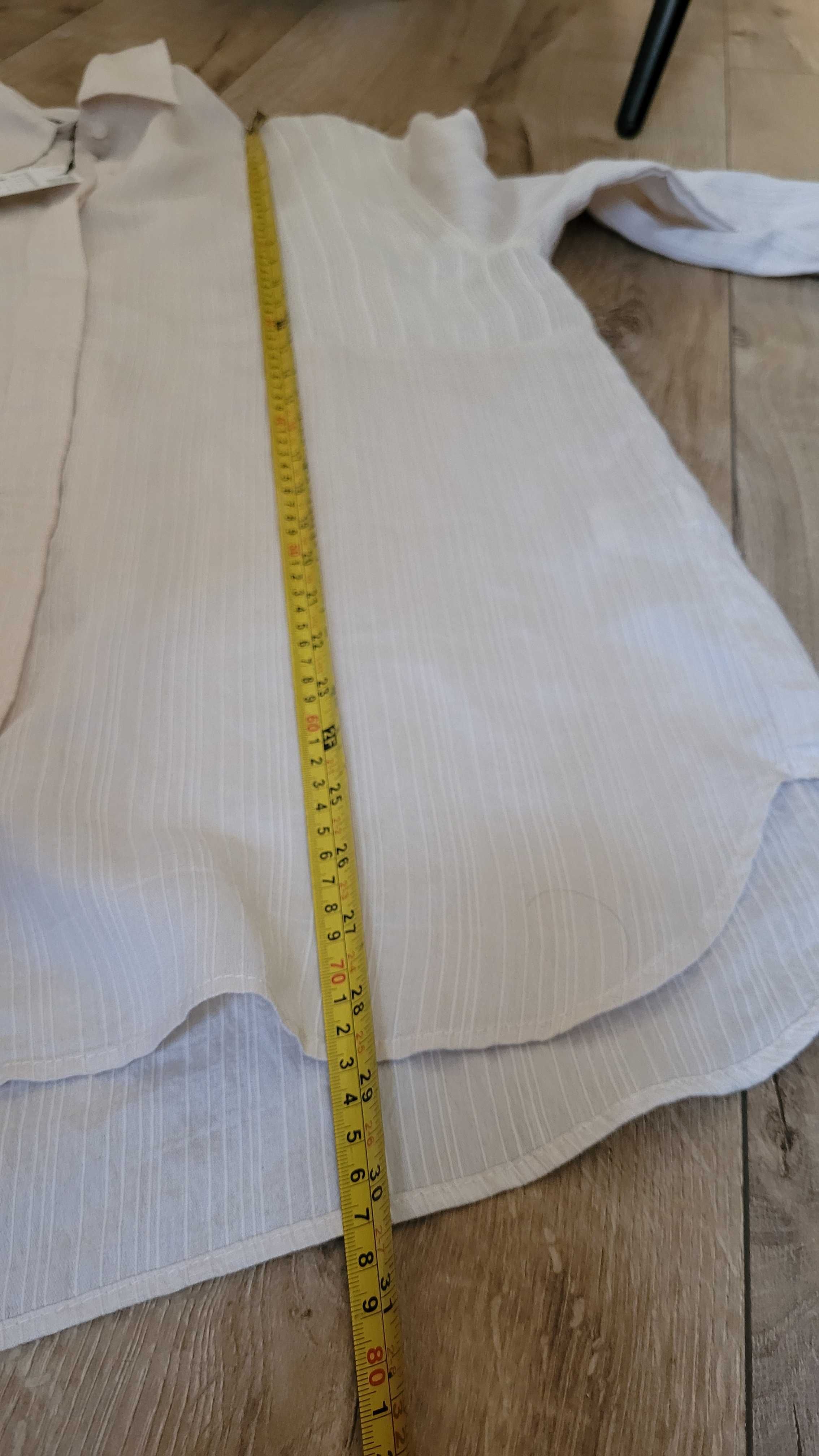 Koszula oversize zara bezowa oddobne przeszycia nowa rozmiar S 36 M 38
