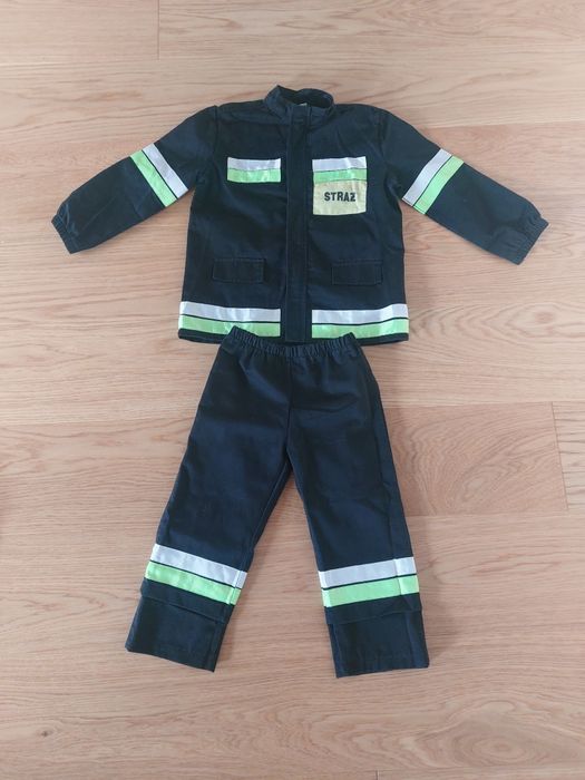 Strój strażaka 110-116 przebranie kask strażacki