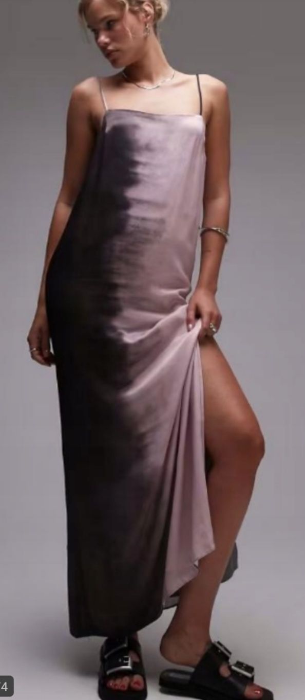 TOP SHOP sukienka maxi ombre na ramionczkach 40 L