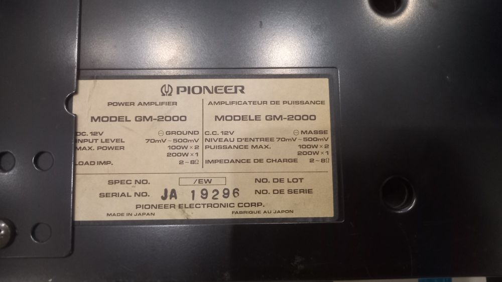 Wzmacniacz PIONEER GM-2000