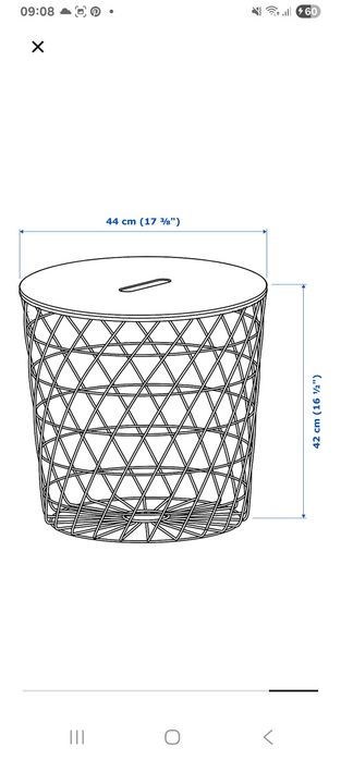 Mesa de apoio com tampa, IKEA