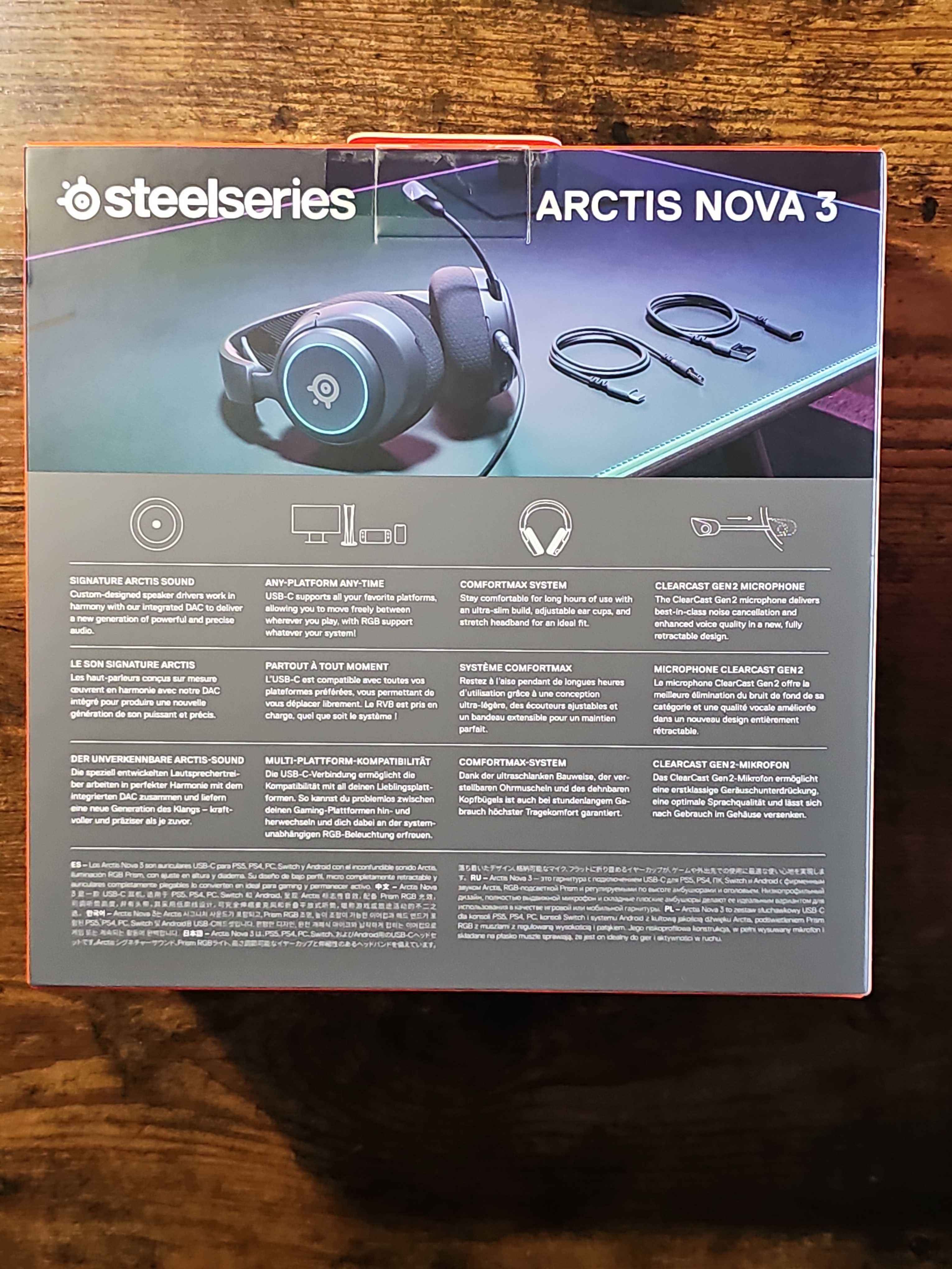 SteelSeries Arctis Nova 3 Czarne