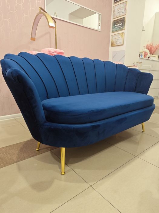 Sofa Glamour, muszelka 2 osobowa