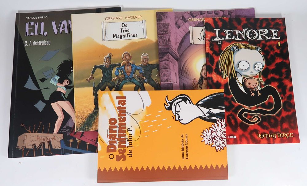 Lote com 5 livros de banda desenhada