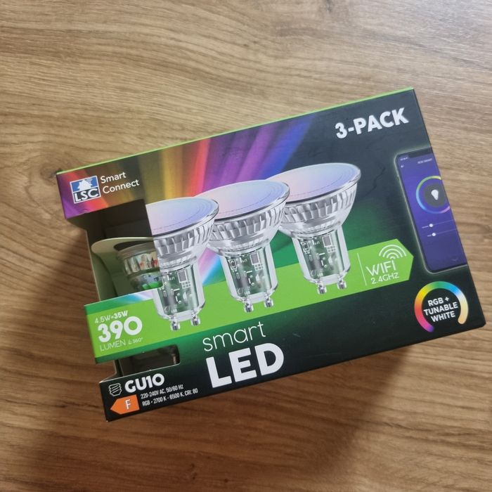 3 x żarówki led gu10 RGB smart connect