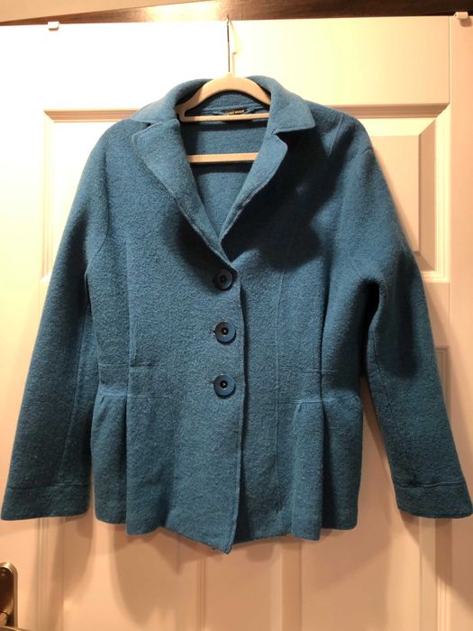 Niebieski żakiet z wełny/filcu Gerry Weber