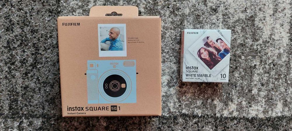 Aparat Fujifilm Instax Square SQ1 niebieski + wkłady, nówka!