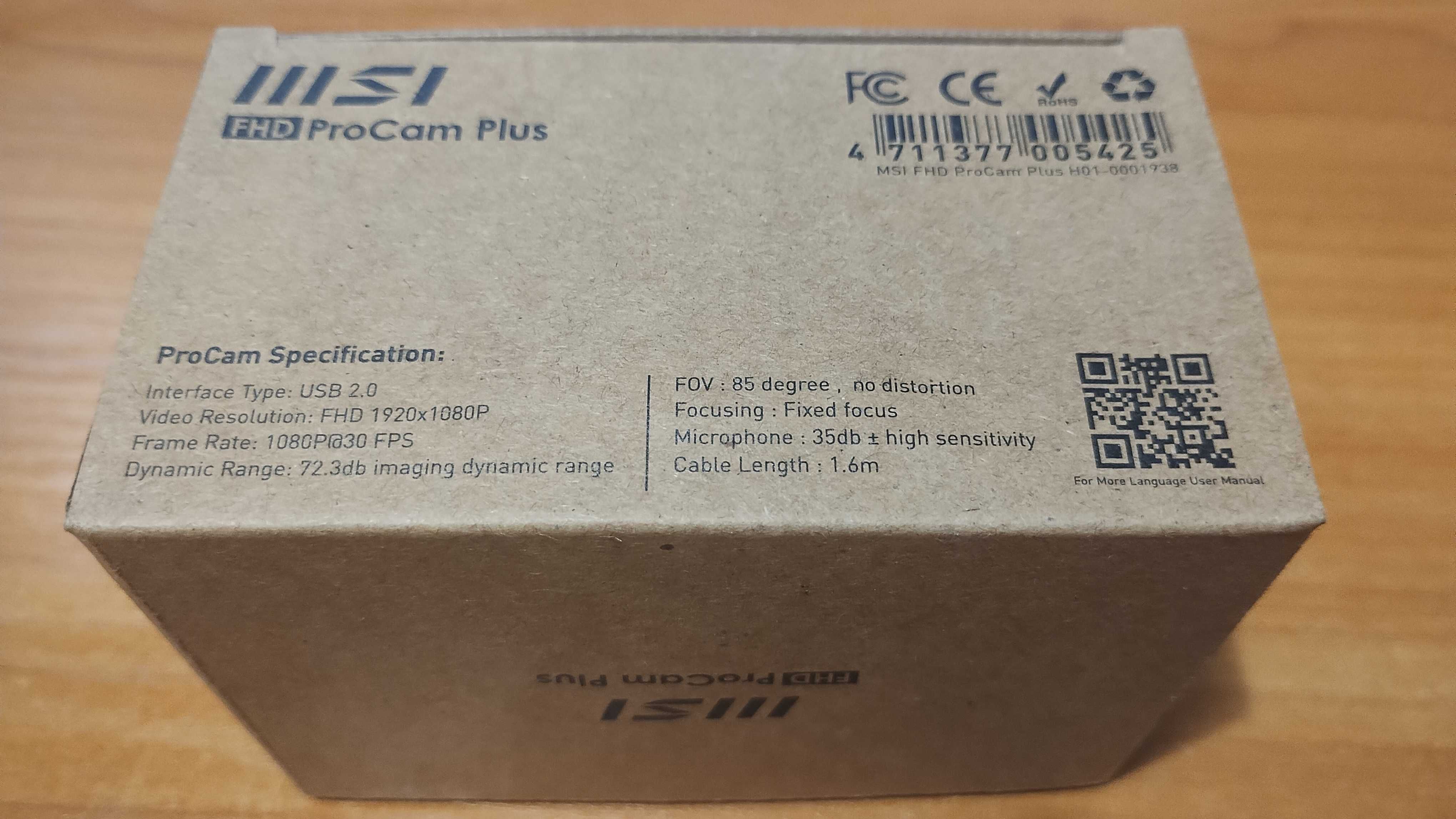 Kamerka internetowa MSI Full HD ProCam Plus 1920x1080