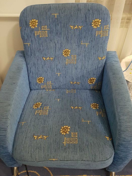 Fotele 2 sztuki niebieskie