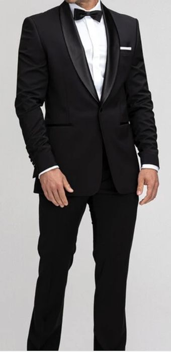 Giacomo Conti garnitur/smoking męski ślubny czarny roz M