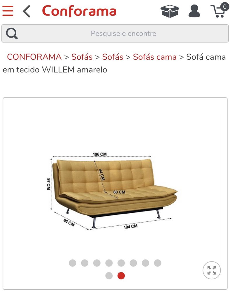 Sofá cama 3 lugares