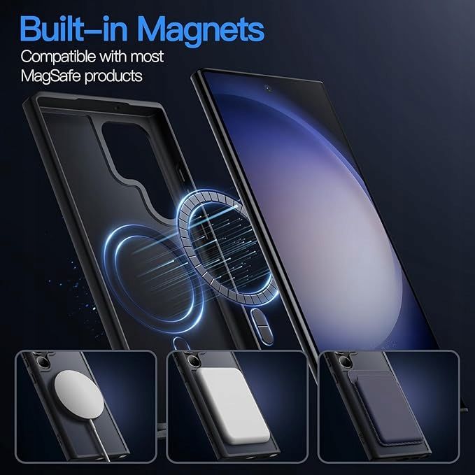 JETech Etui Magnetyczne dla Samsung Galaxy S23 Ultra 5G (Czarny)