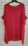 Włoska szyfonowa tunika oversize koronka plus size xxxl 48 50 52