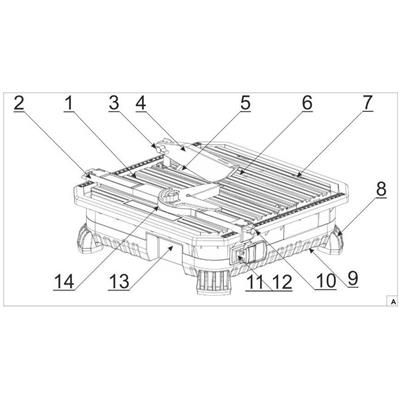 Przecinarka do płytek 18V gres glazura mokro 110mm