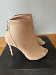 Kazar beżowe botki damskie peep toe model Natasha rozmiar 36
