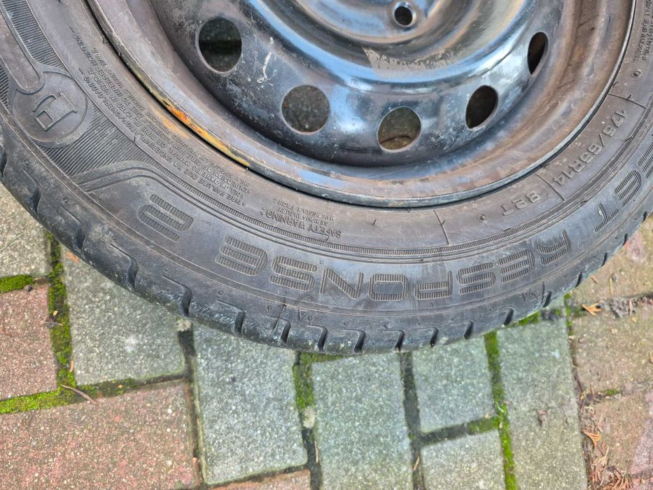175/65 R14 na felgach Peugeota 4x108 opony letnie Dunlop 2151 jak nowe
