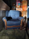 (3) CONJUNTO DE Sofás azuis
