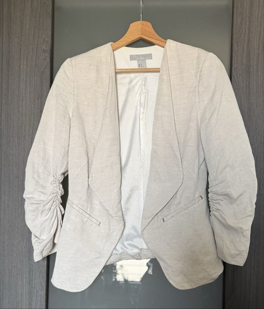 Żakiet lniany H&M, r.36