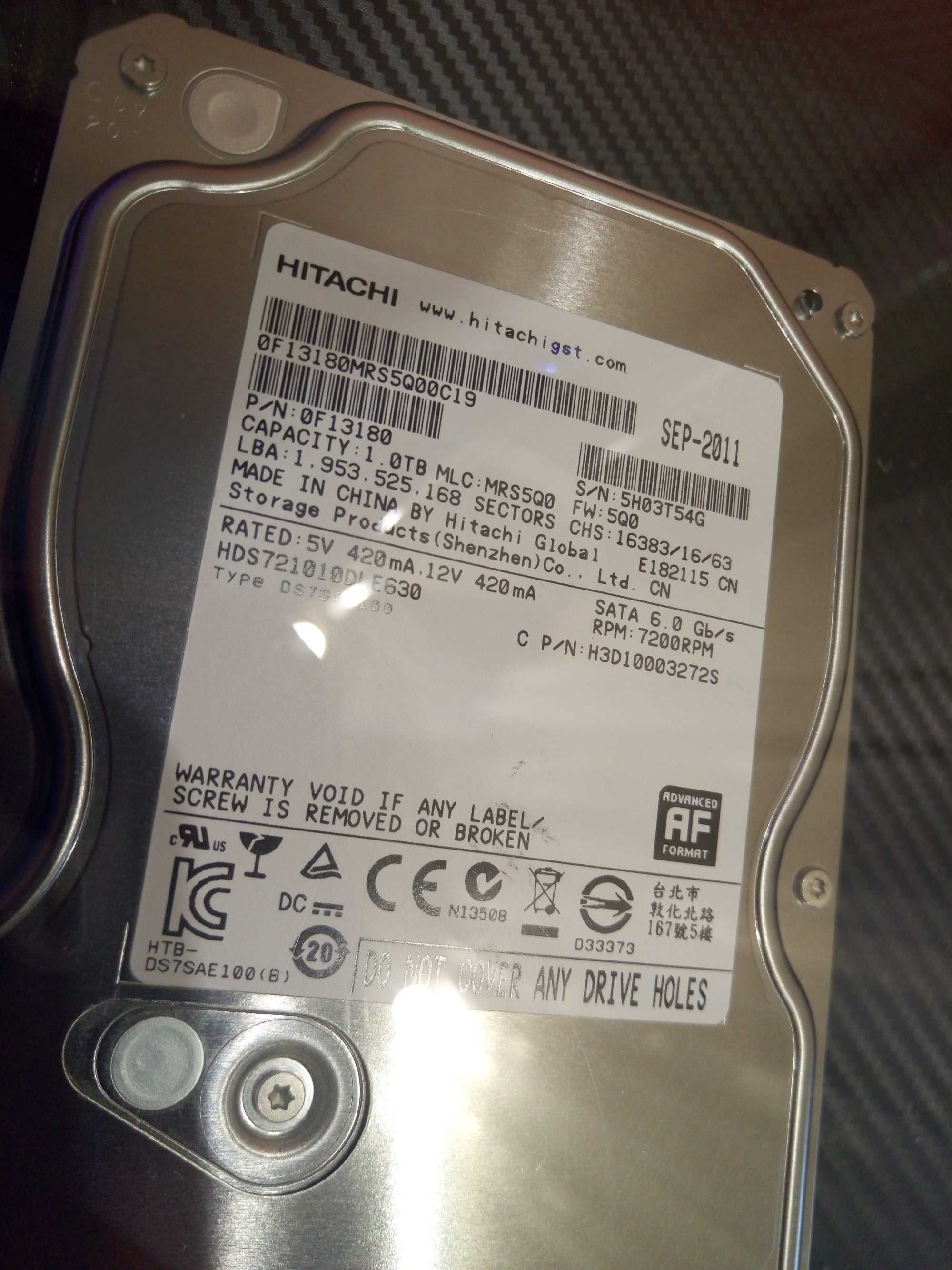 Жосткий диск Hitachi HDD HDS721010DLE630  1Tb