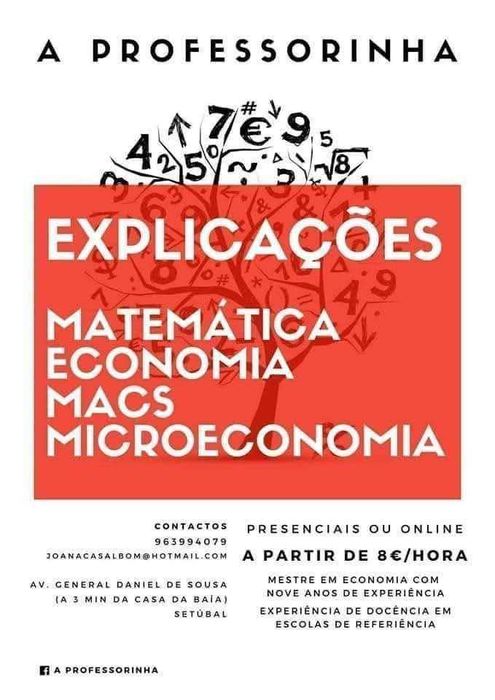 Explicações MATEMÁTICA ECONOMIA MACS, e MICROECONOMIA ensino superior