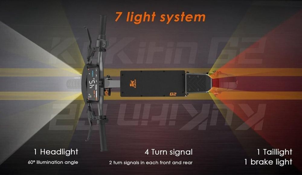 Trotinetes Eletricas KUKIRIN G2 Rebatível 800W 48V 15Ah 45Km/H Velocid