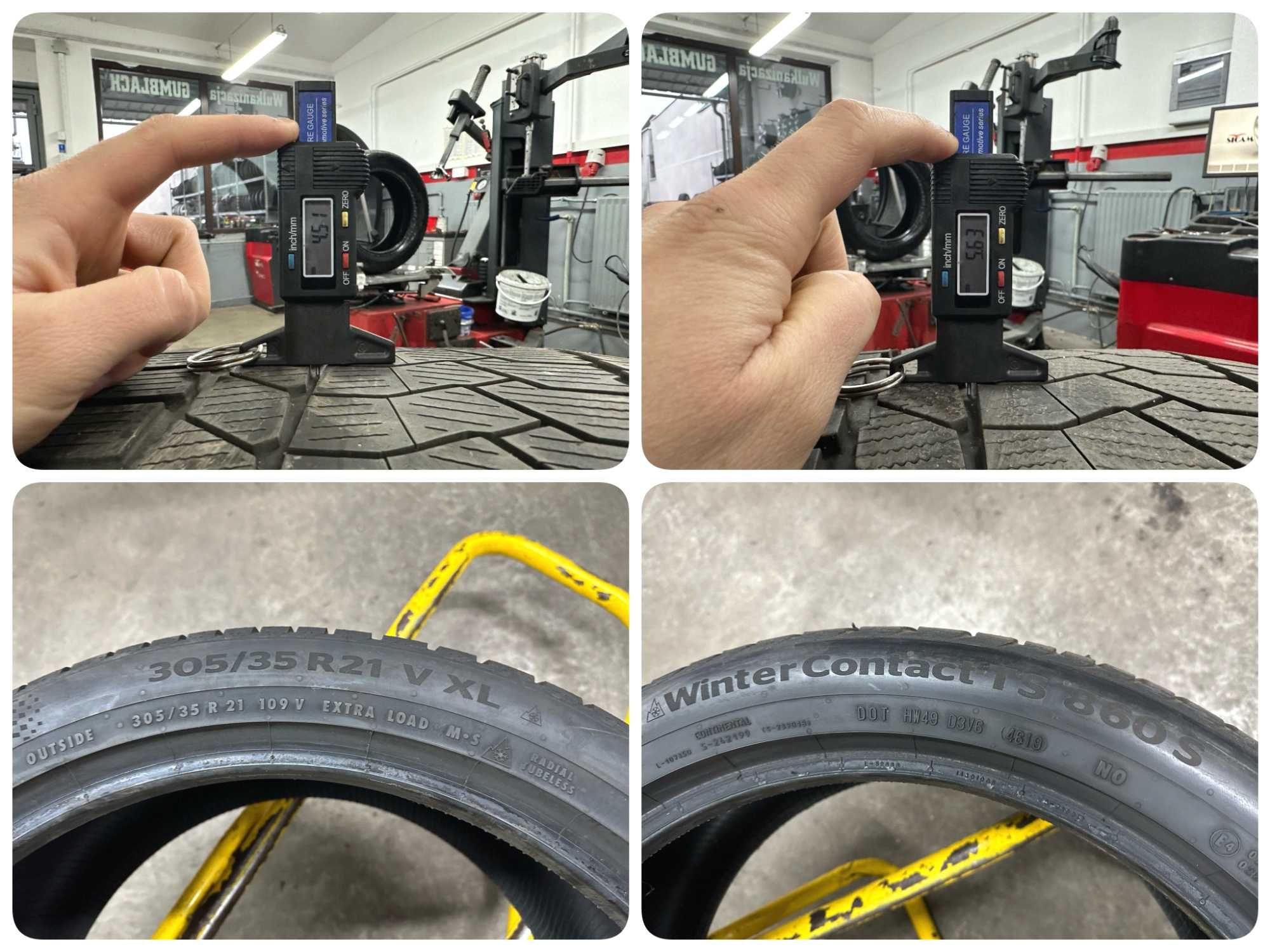 2X OPONY ZIMOWE 305/35R21 109V CONTINENTAL TS860S N0 2019Rok 4.5 - 6mm