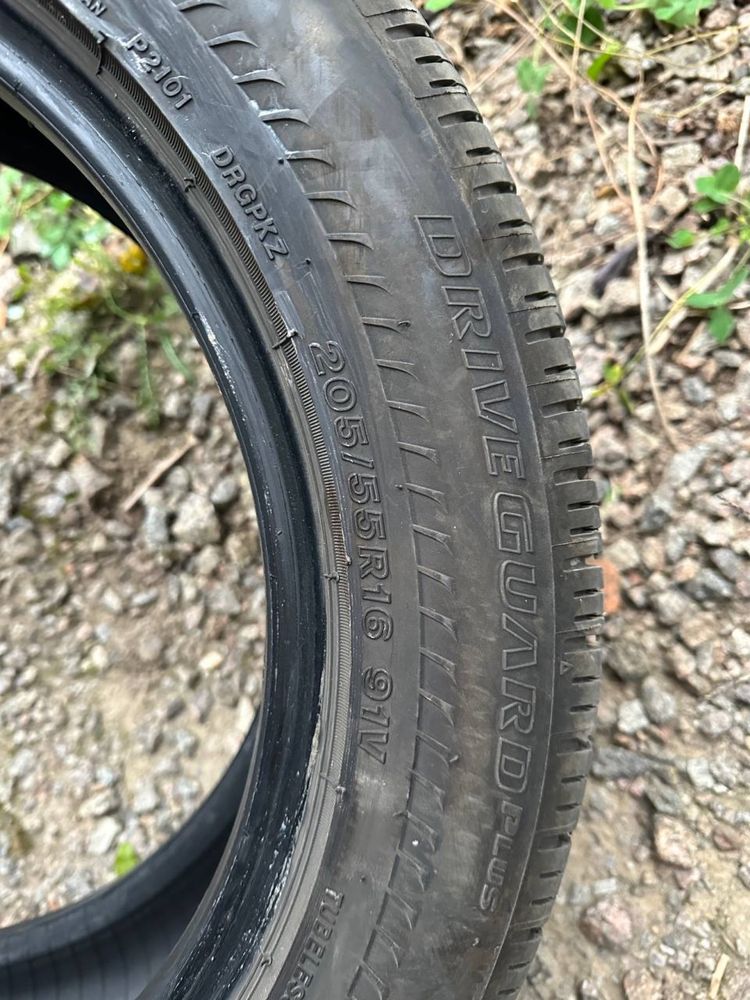 Гума Зимова 2022 рік Bridgestone Driveguard plus "91v" RFT 205 55 R16